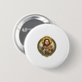 Jesus Küsschen Rot Herz Like Button Humor_1 (Vorne & Hinten)