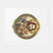 Jesus Küsschen Rot Herz Like Button Humor_1 Fleecedecke (Vorderseite (Horizontal))