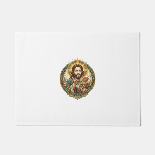 Jesus Küsschen Rot Herz Like Button Humor_1 Fußmatte (Vorderseite)