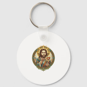 Jesus Küsschen Rot Herz Like Button Humor_1 Schlüsselanhänger