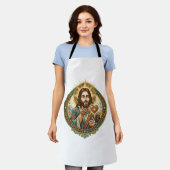 Jesus Küsschen Rot Herz Like Button Humor_1 Schürze (Getragen)