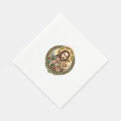 Jesus Küsschen Rot Herz Like Button Humor_1 Serviette (Ecke)