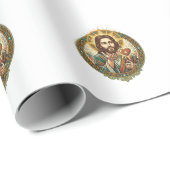 Jesus Küsschen Roter Herz Like Button Humor_1 Geschenkpapier (Rolleneckpunkt)