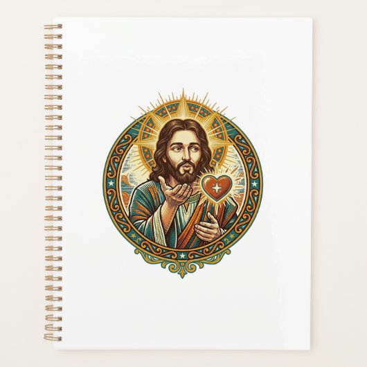 Jesus Küsschen Roter Herz Like Button Humor_1 Planer (Vorderseite)