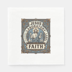 Jesus Laboratorium Label Glauben Jesus Laboratoriu Serviette