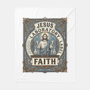 Jesus Laboretikett Glaube Jesus Laborchrist Fleecedecke