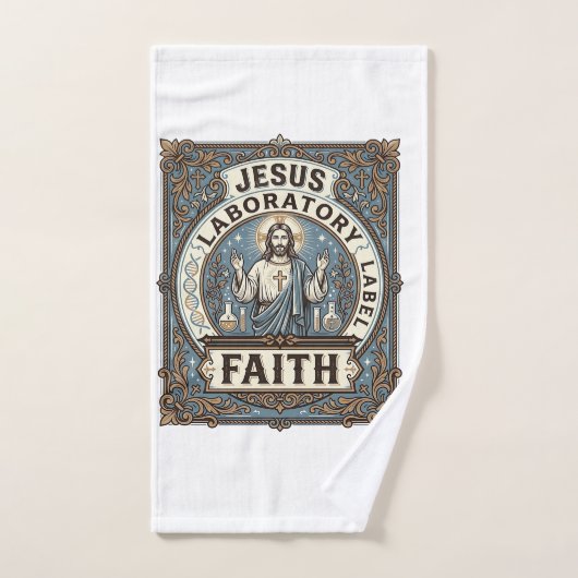 Jesus Laboretikett Glaube Jesus Laborchrist Handtuch (Handtuch)