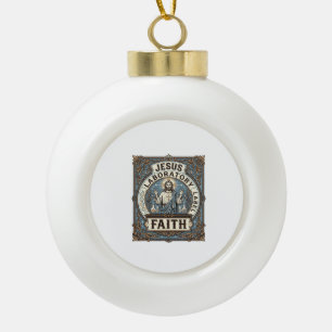 Jesus Laboretikett Glaube Jesus Laborchrist Keramik Kugel-Ornament