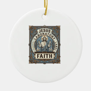 Jesus Laboretikett Glaube Jesus Laborchrist Keramik Ornament