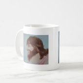 Jesus-Lächeln Kaffeetasse (Vorderseite Links)