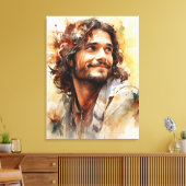 Jesus Lächeln Leinwand Print (Insitu (Wohnzimmer))