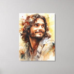 Jesus Lächeln Leinwand Print
