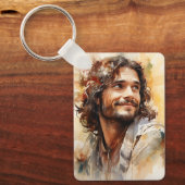 Jesus lächelnder Schlüsselanhänger (Vorderseite)