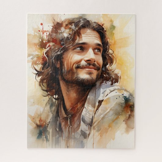 Jesus lächelndes Puzzle (Vertikal)