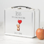 Jesus lächelt auf meinen Glauben, auf die individu Metall Brotdose (Beispiel)