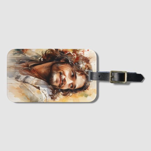 Jesus lächelt Gepäckmarke Gepäckanhänger (Vorderseite (Horizontal))