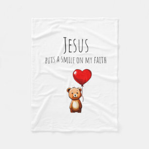 Jesus lächelt meinem Glauben ein Lächeln zu, sich Fleecedecke