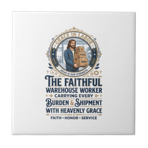 Jesus Lager Logistik Grafik T-Shirt Christliche Ku Fliese