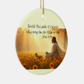 Jesus Lamb of God  Acrylic Print Keramik Ornament (Rechts)