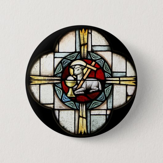 Jesus-Lamm des Gottes Button (Vorderseite)