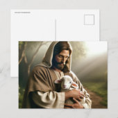 JESUS & LAMM GUTER HIRTE POSTKARTE (Vorne/Hinten)