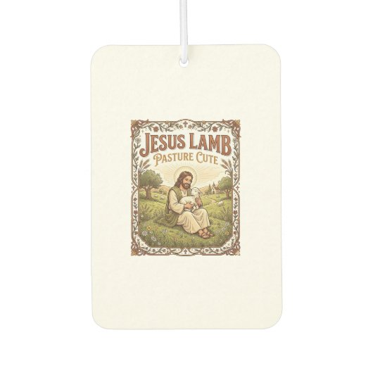 Jesus Lamm Weide Niedlich Jesus Lamm Weide Niedlic Autolufterfrischer (Vorderseite)