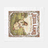 Jesus Lamm Weide Niedlich Jesus Lamm Weide Niedlic Fleecedecke (Vorderseite (Horizontal))