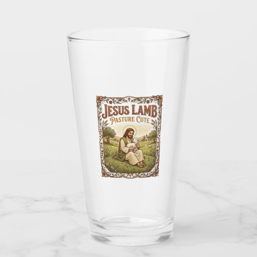 Jesus Lamm Weide Niedlich Jesus Lamm Weide Niedlic Glas (Vorderseite)