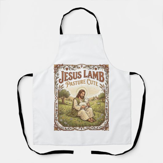 Jesus Lamm Weide Niedlich Jesus Lamm Weide Niedlic Schürze (Vorderseite)