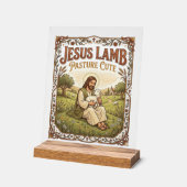Jesus Lamm Weide Süß Jesus Lamm Weide Süß Ch Acrylschild (Winkel)