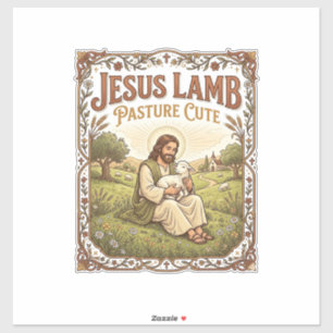 Jesus Lamm Weide Süß Jesus Lamm Weide Süß Ch Aufkleber