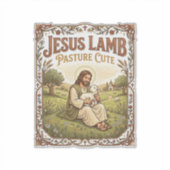 Jesus Lamm Weide Süß Jesus Lamm Weide Süß Ch Aufkleber (Vorderseite)