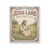 Jesus Lamm Weide Süß Jesus Lamm Weide Süß Ch Aufkleber (Vorderseite)