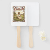 Jesus Lamm Weide Süß Jesus Lamm Weide Süß Ch Fächer (Vorne und Hinten)