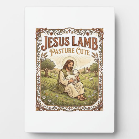 Jesus Lamm Weide Süß Jesus Lamm Weide Süß Ch Fotoplatte (Vorderseite)
