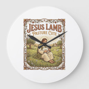 Jesus Lamm Weide Süß Jesus Lamm Weide Süß Ch Große Wanduhr
