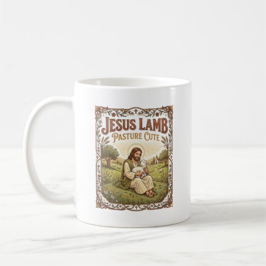 Jesus Lamm Weide Süß Jesus Lamm Weide Süß Ch Kaffeetasse (Links)