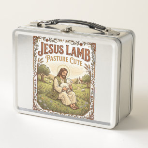 Jesus Lamm Weide Süß Jesus Lamm Weide Süß Ch Metall Brotdose