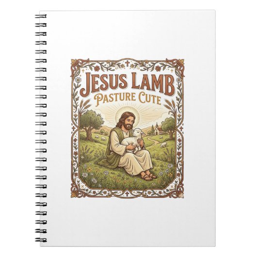Jesus Lamm Weide Süß Jesus Lamm Weide Süß Ch Notizblock (Vorderseite)