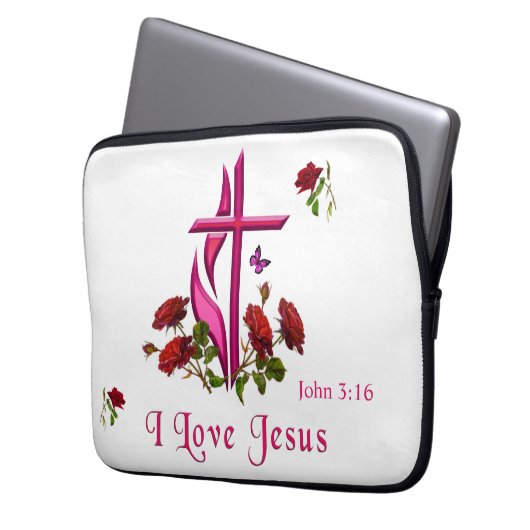 Jesus Laptopschutzhülle (Vorderseite Links)