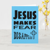 Jesus lässt Angst verschwinden Karte (Gelbe Blume)