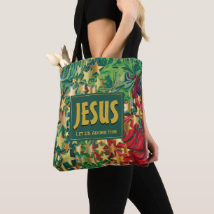 JESUS Lasst uns ihn anbeten STERNE Weihnachten Tasche
