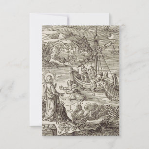 Jesus läuft auf dem Wasser Dankeskarte