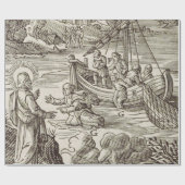 Jesus läuft auf dem Wasser Geschenkpapier (Flach)