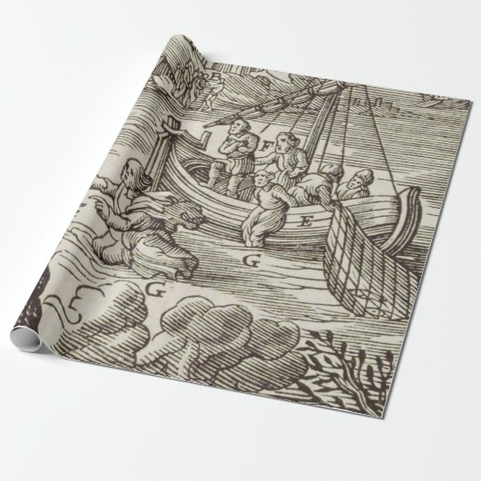Jesus läuft auf dem Wasser Geschenkpapier (Ungerollt)