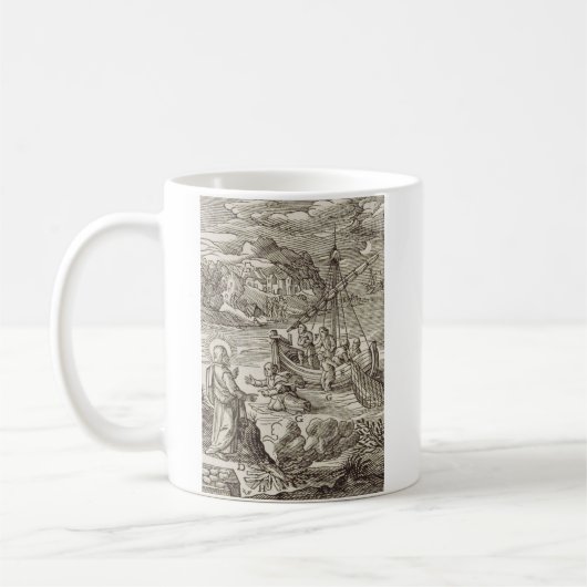 Jesus läuft auf dem Wasser Kaffeetasse (Links)