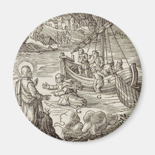 Jesus läuft auf dem Wasser Magnet