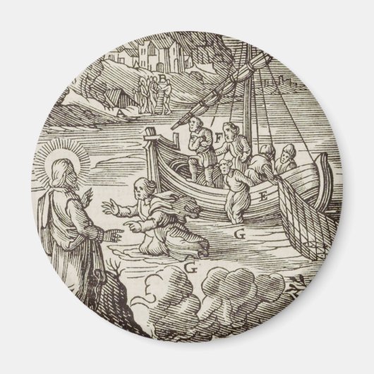 Jesus läuft auf dem Wasser Magnet (Vorne)