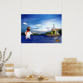 Jesus läuft auf dem Wasser Poster (Küche)
