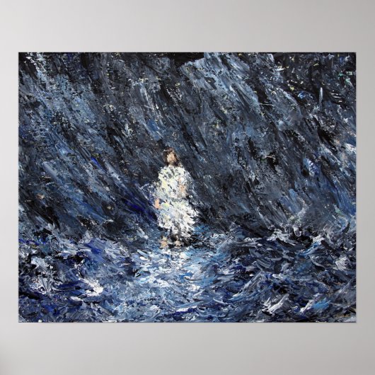 Jesus läuft auf dem Wasser Poster (Vorne)